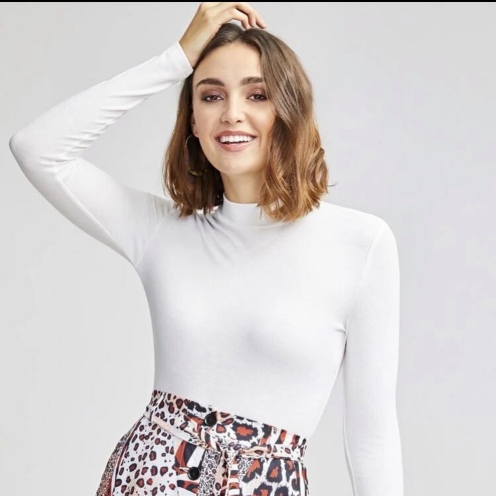 SHEIN long sleeved moch neck shirt